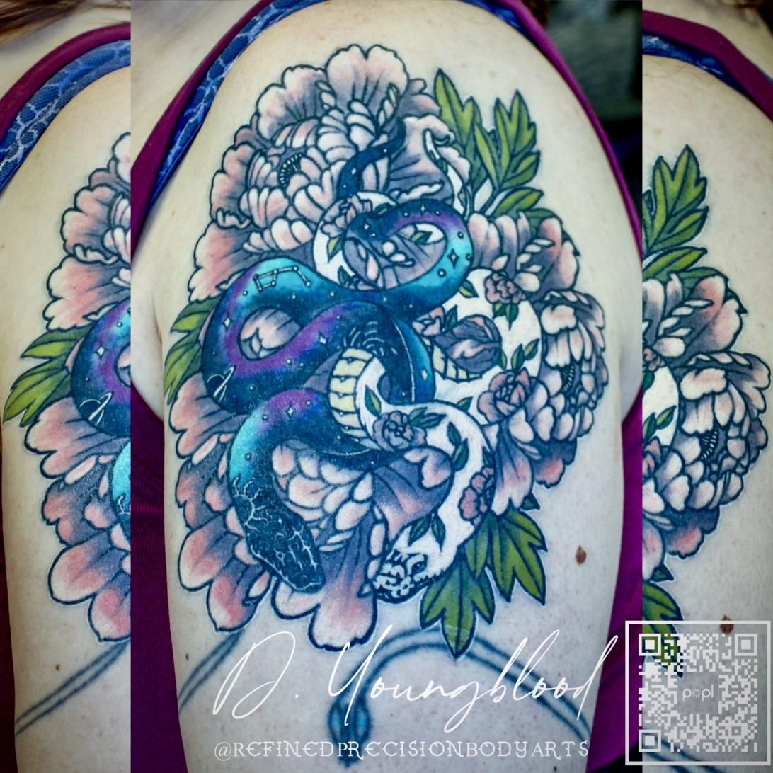 Snakes and peonies