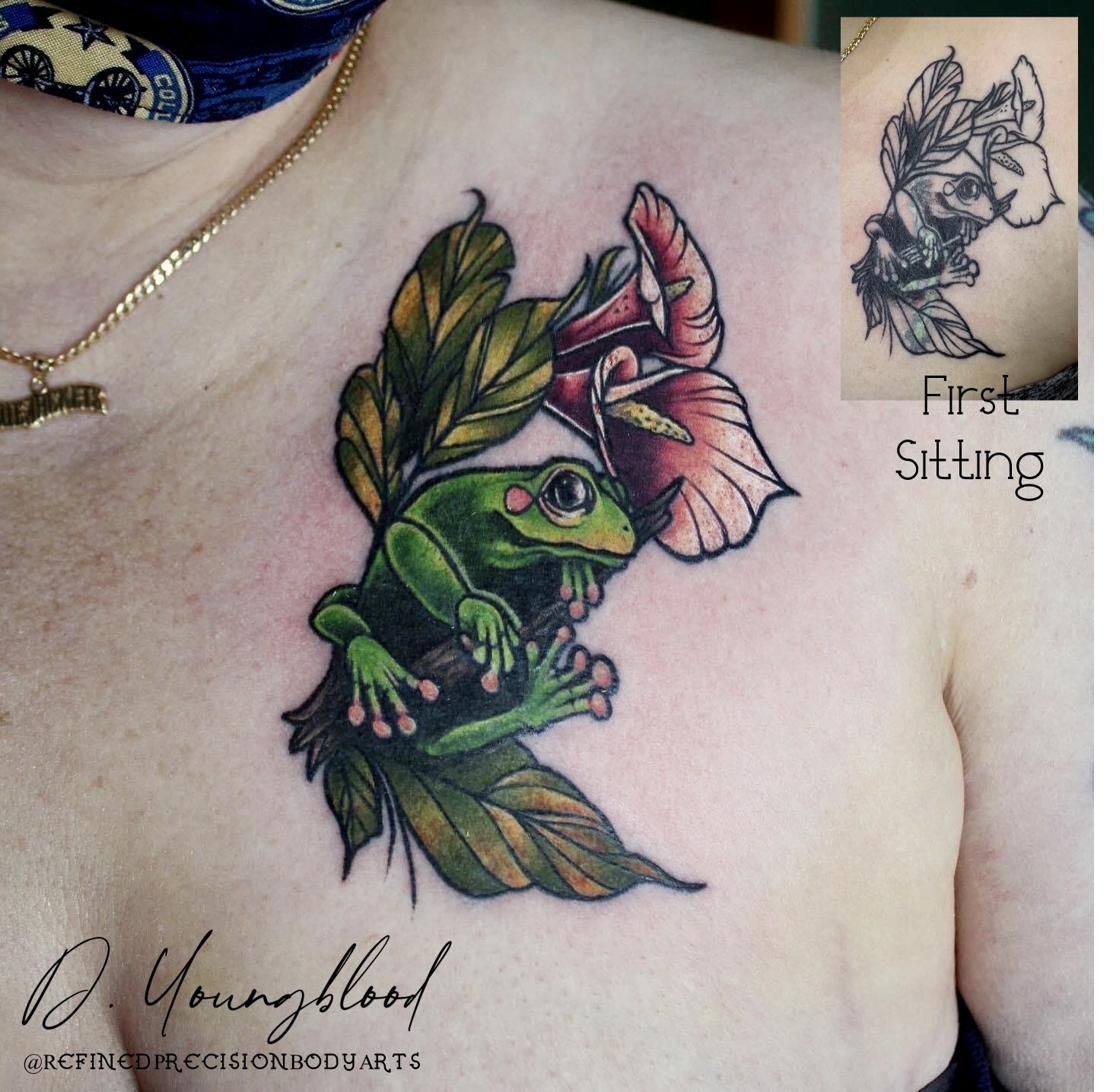 Frog and orchid