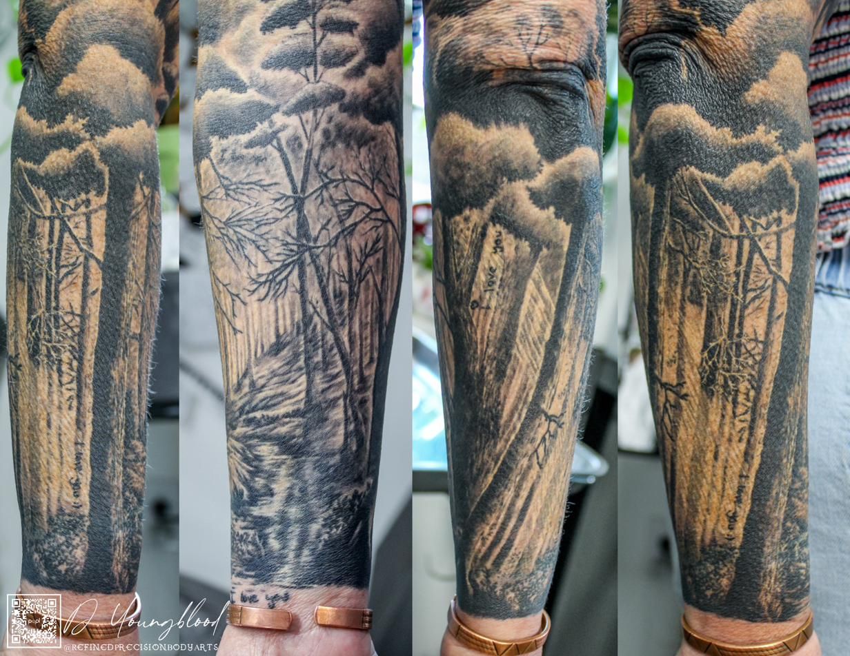 Forest and water sleeve — view 2