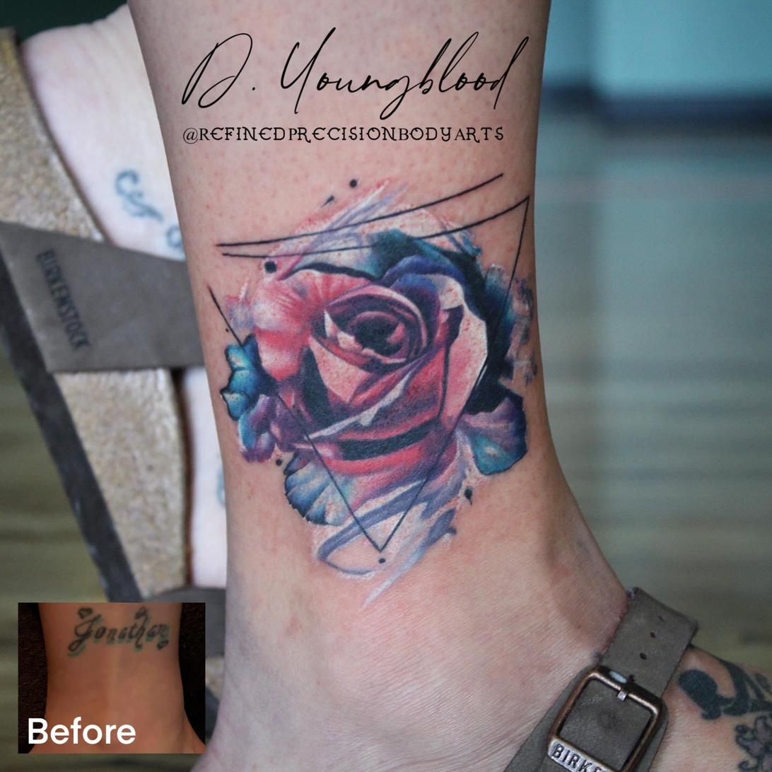 Rose over a name